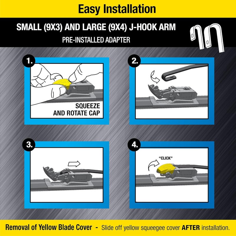 Rainx 870419 Rugged XL Wiper Blade 19", Windshield Wipers Replacement, Quiet & Durable Beam Design, All Weather Performance & Easy Universal Install, Blade Wear Indicator (Pack of 1) - Image 3